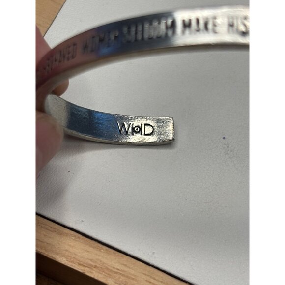 Well-Behaved Women Seldom Make History Silver Cuff Bracelet - Picture 3 of 9